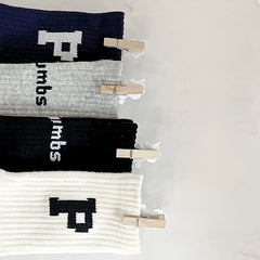 4 Pairs Letter Print Crew Sports Socks Women's Stockings & Hosiery