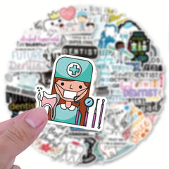 100pcs Dentist Nurse Doctor Stickers - Water Bottle & Laptop Stickers