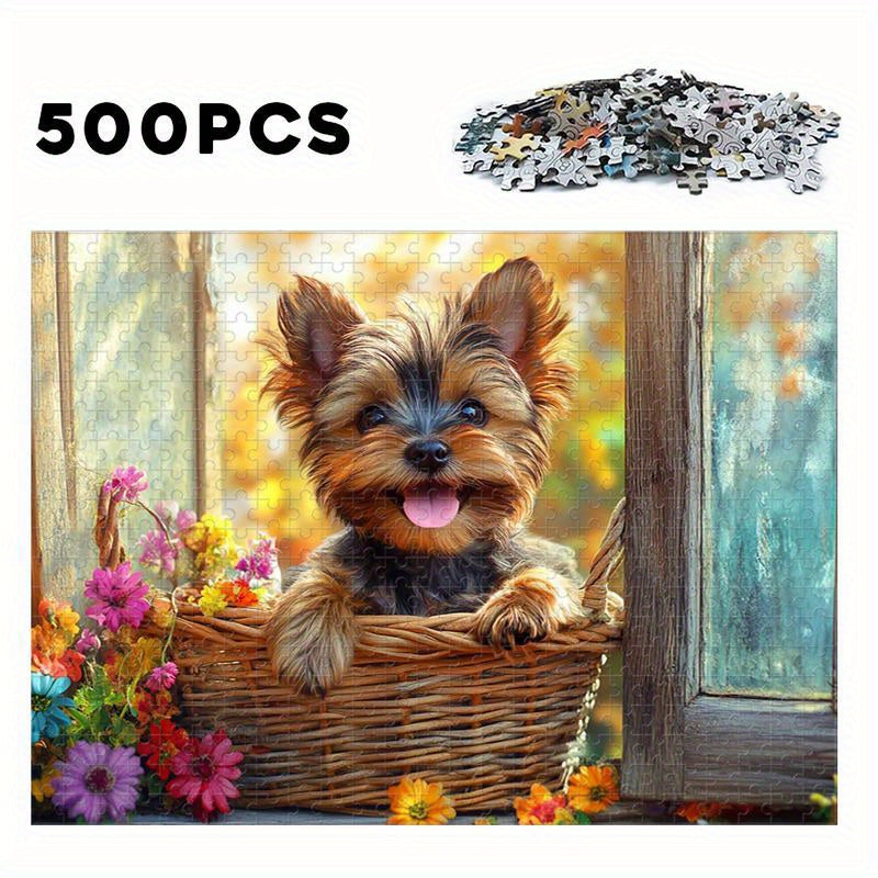 Yorkshire Terriers Wooden Puzzle 500pcs