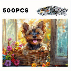 Yorkshire Terriers Wooden Puzzle 500pcs