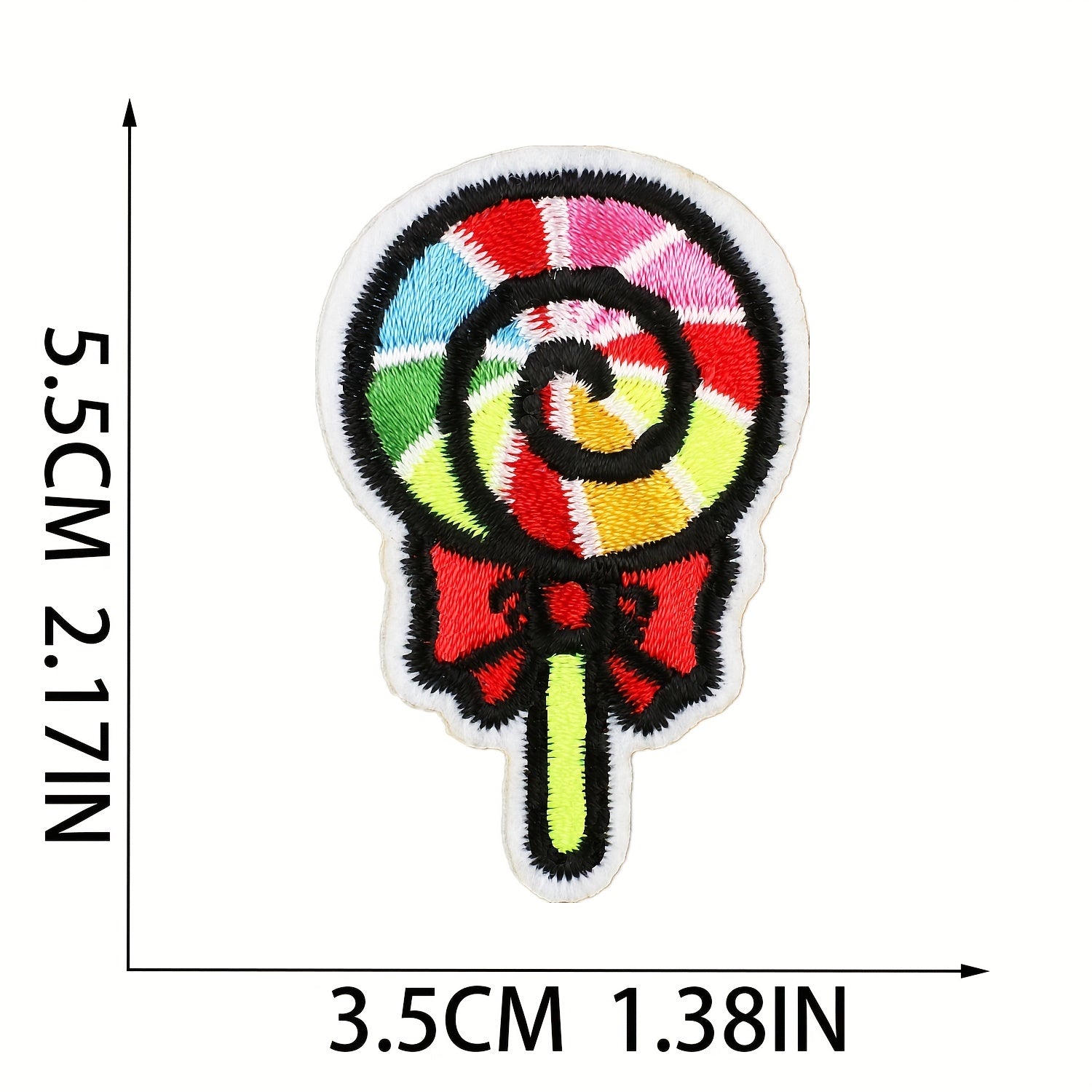 14pcs Lollipop Iron On Patches For Men Sew On Embroidered Applique Repair