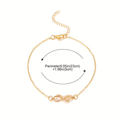 8 Shaped Chain Anklet Minimalist Ankle Bracelet for Women Girls