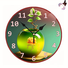 Decorative Round Wall Clock 2D Quartz Silent Desk Clock