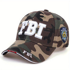 Men's Embroidered Camo Baseball Cap for Outdoor Activities