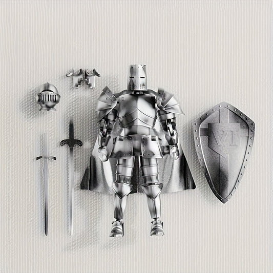 Medieval Knight Model Figure with Weapon Accessories Shield & Helmet