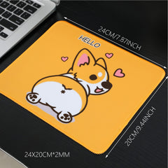 Corgi Dog Mouse Pad Non Slip Rubber Base Animal Mouse Mat Office 20X24CM