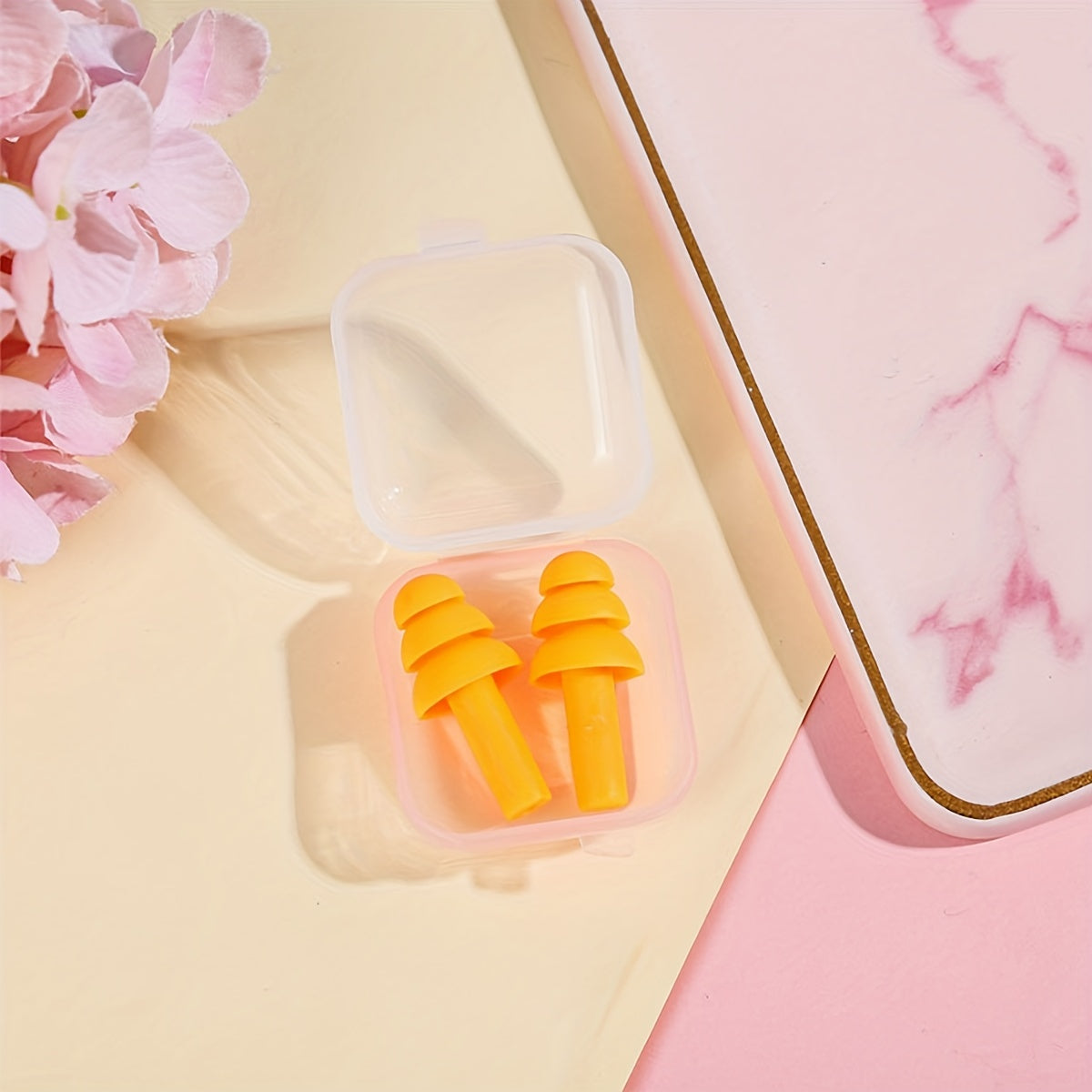 Silicone Swimming Earplugs 3-Layer Waterproof Noise Reducing Device