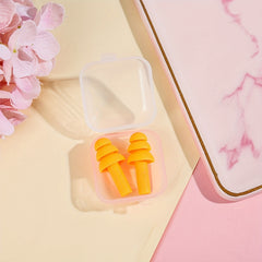 Silicone Swimming Earplugs 3-Layer Waterproof Noise Reducing Device