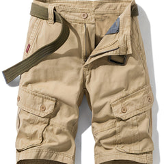 Men's Cotton Drawstring Shorts With Button Pockets for Summer