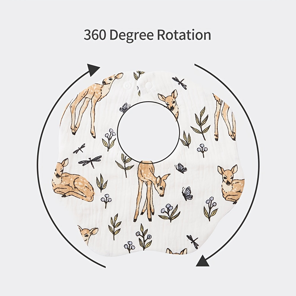 6-Layer Cotton Muslin Petal Bib for Babies