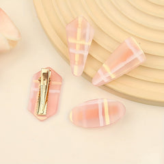 Pink Ellipse Hair Clip Duck Billed Style for Women Girls