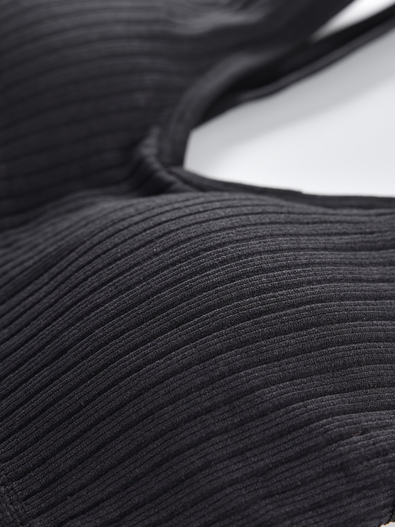 Ribbed Tank Top V Neck Sleeveless Casual Top