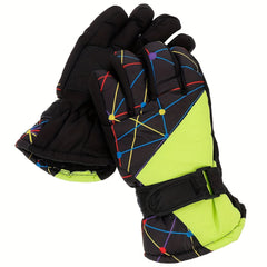 Kids Skiing Gloves Waterproof Windproof Snowboard Gloves