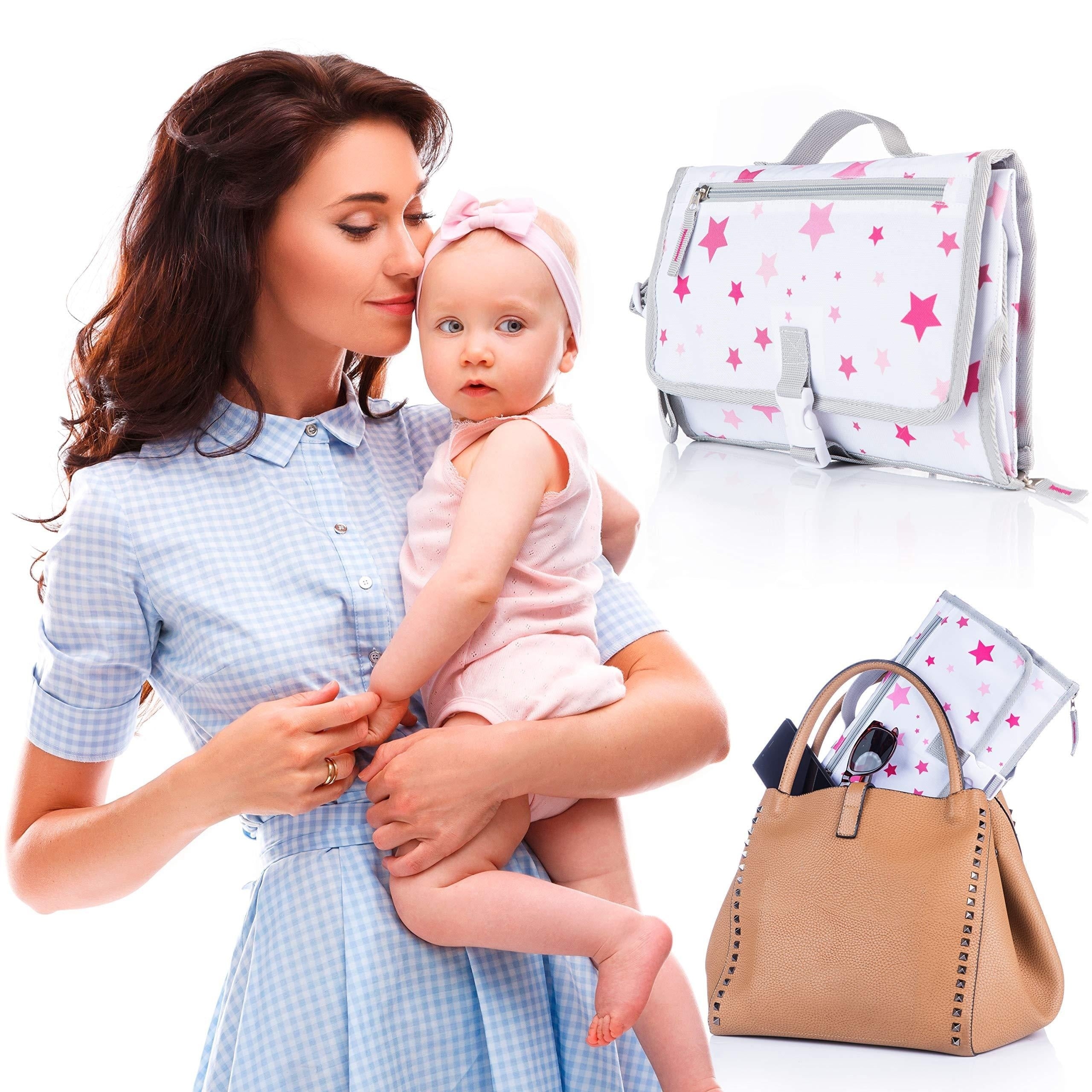 Waterproof Portable Baby Changing Pad Diaper Bag Mat