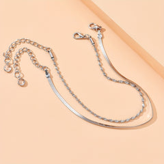 Temperament Chain Anklet Set Dainty Layered Adjustable Foot Chain