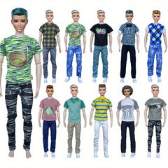 8 Pack Doll Clothing Set for 30 02cm Action Figures - Assorted Styles