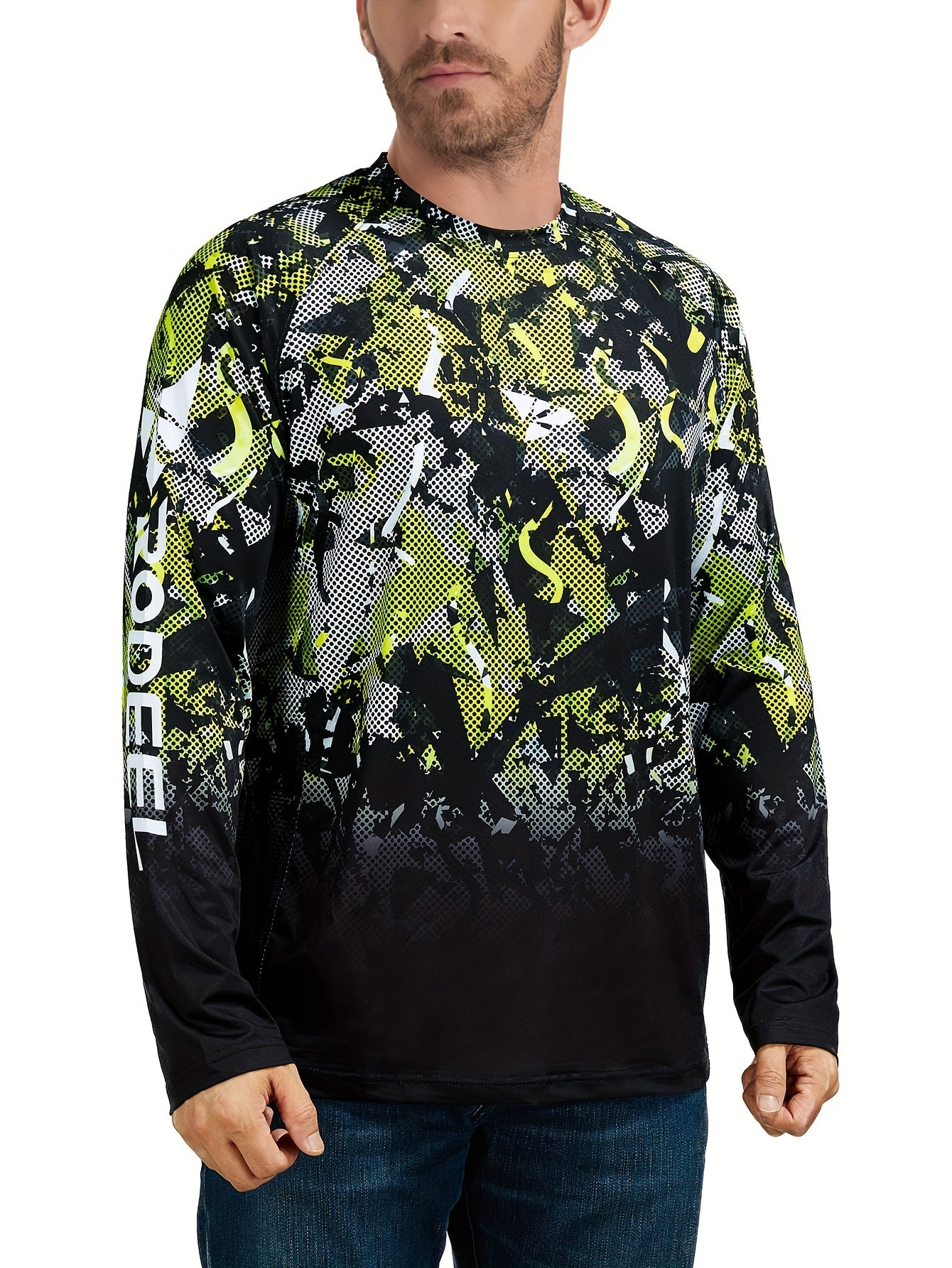 Men's Camo UPF 50 Sun Protection Shirt Long Sleeve Quick Dry