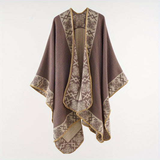Warm Shawl Wrap Open Front Poncho Cape for Women