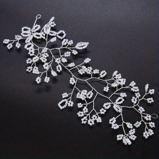Faux Pearl Flower Head Piece Head Jewelry Bridal Wedding Hair Accessories
