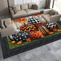 Witch Pleated Pattern Halloween Decorative Carpet Kitchen Mat