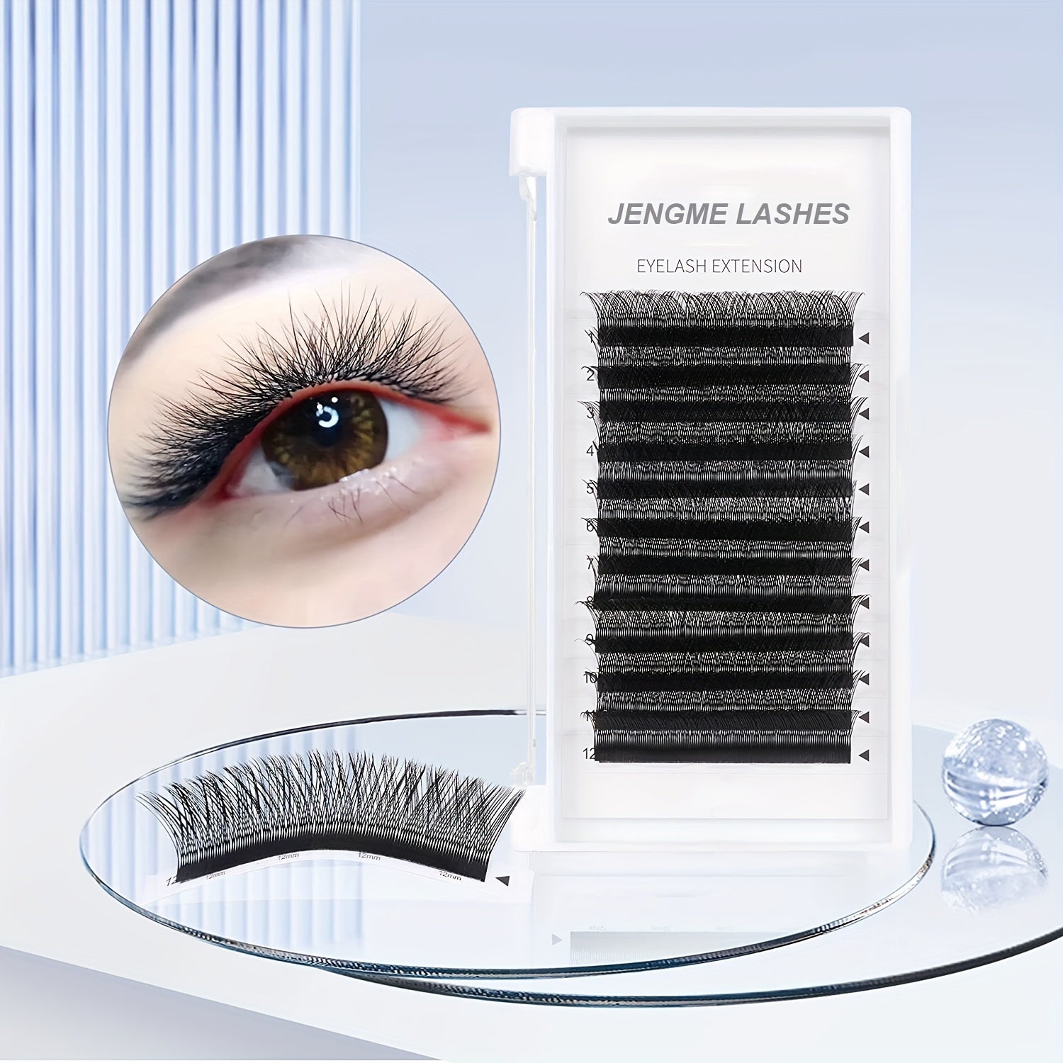YY 2D 4D Volume Lash Extensions 12 Rows Soft Matte Faux Mink Pre Fanned
