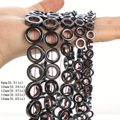 Hematite Round Natural Stone Beads 8-16mm DIY Jewelry Making Bracelet Necklace