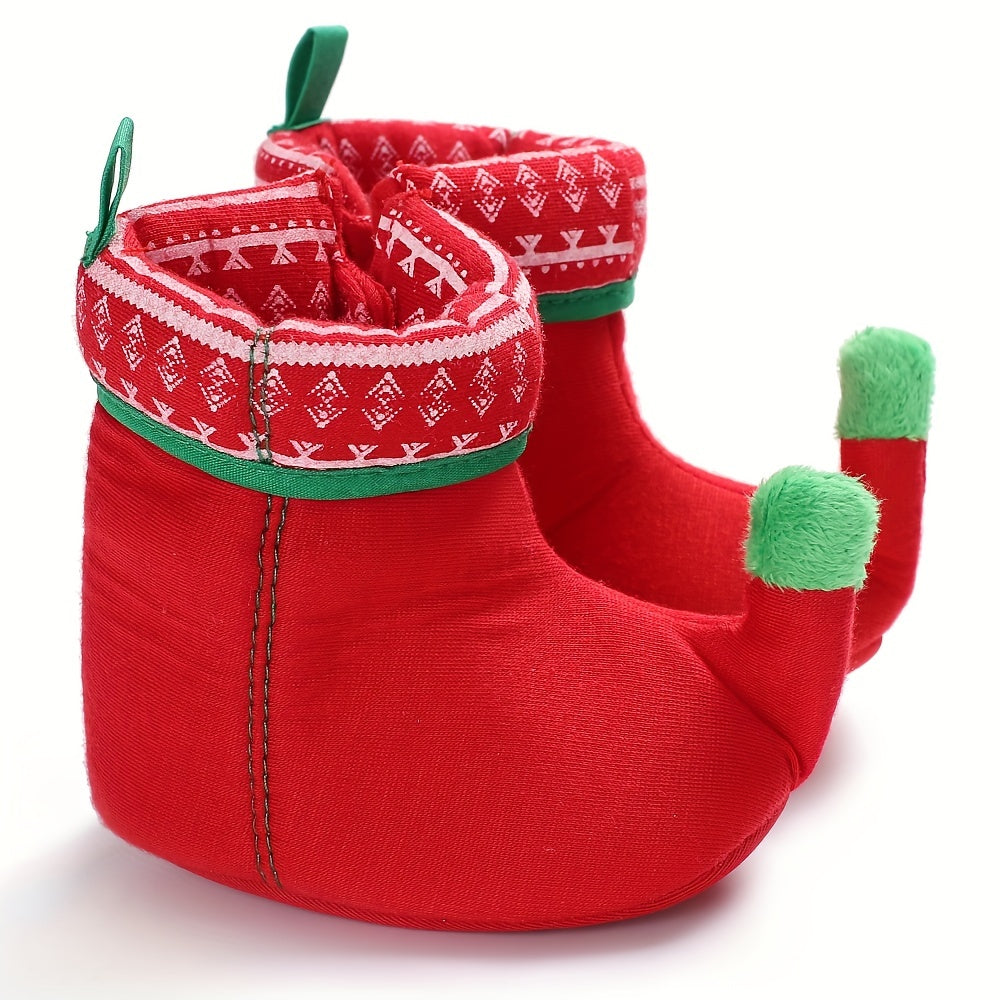 Christmas Theme Cozy Boots for Baby Boys and Girls