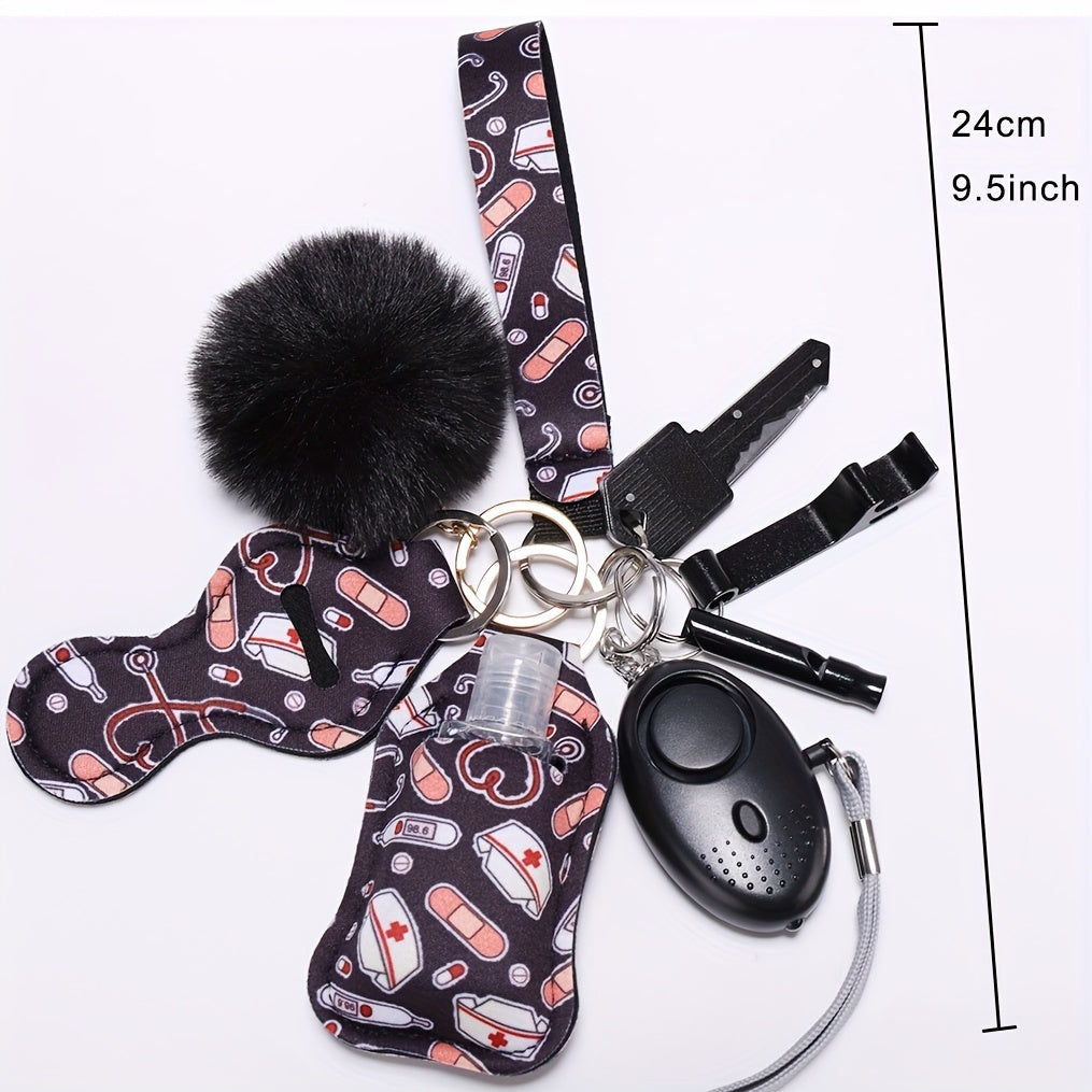 Self Defense Keychain Set For Women Safety Keychain Full Set With Personal Alarm