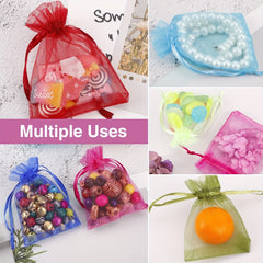 Mixed Organza Gift Bags Drawstring Party Favor Candy Packaging Bag