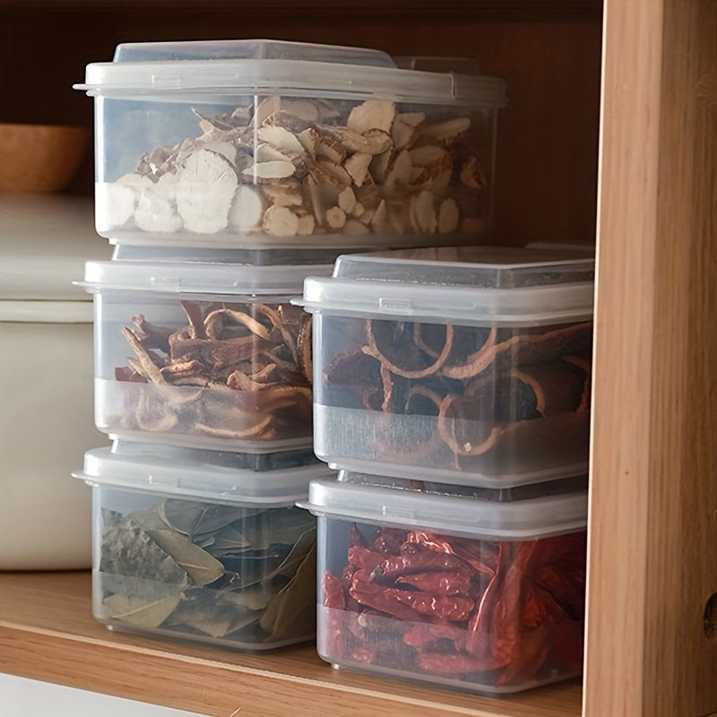 Spice Storage Box Flip Top Lids Airtight Stackable Food Jar