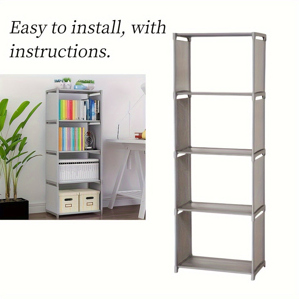5 Tier Bookshelf Tall Bookcase Shelf Storage Organizer Modern Book Shelf