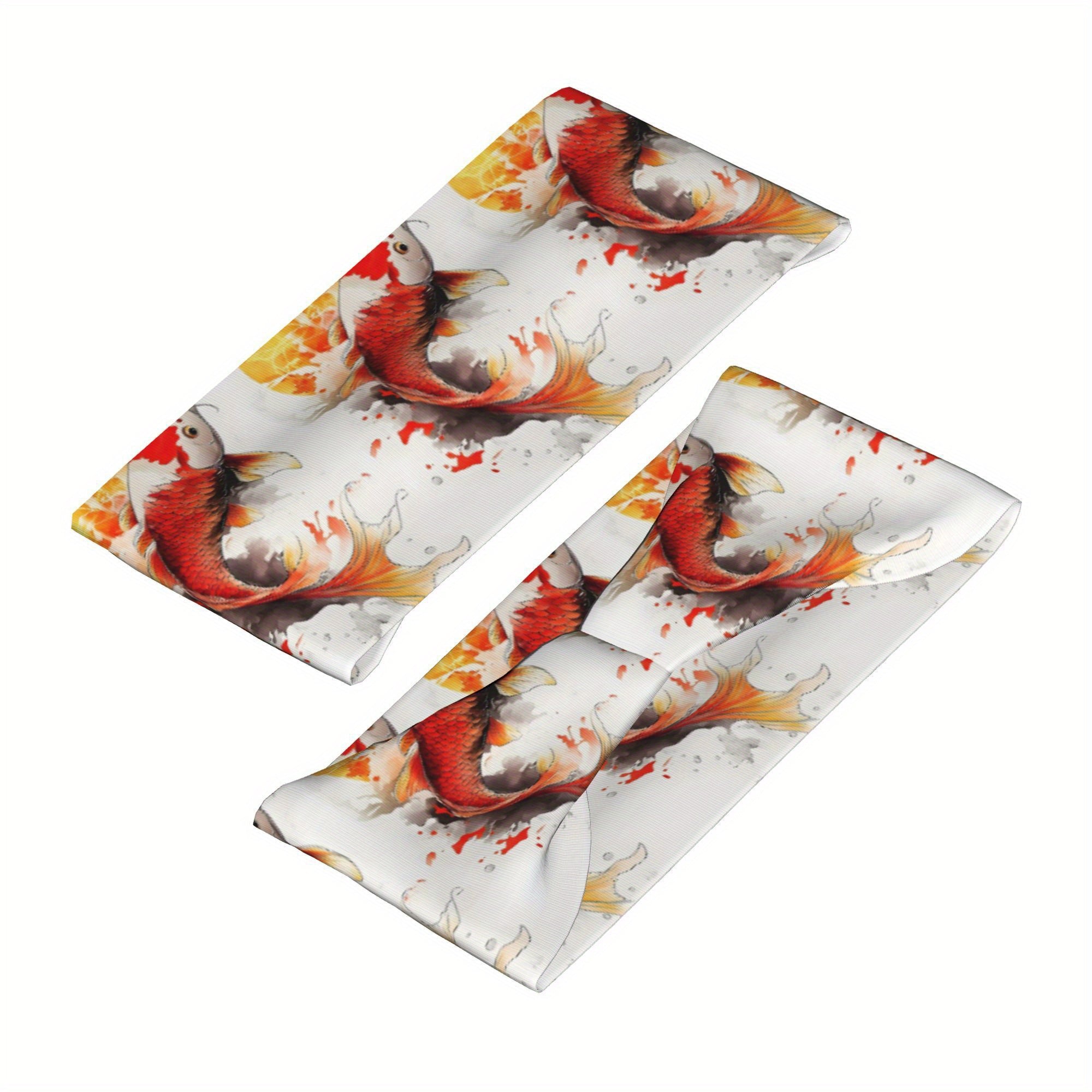 Koi Fish Sports Headband Sweat Wicking Stretchy Breathable Polyester