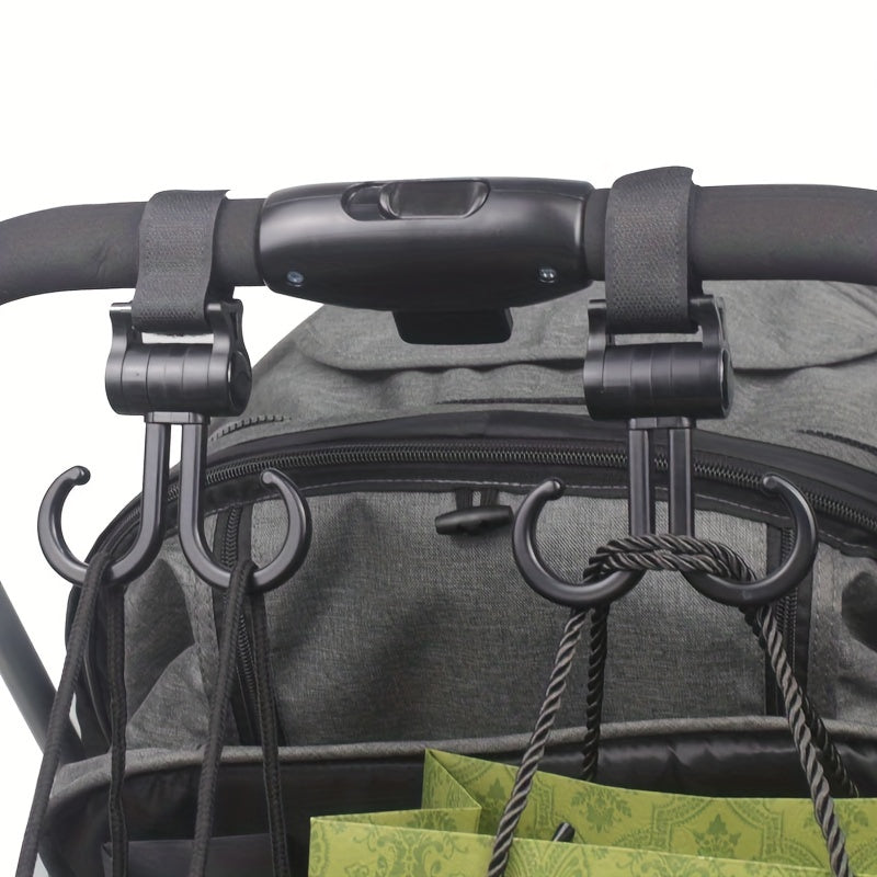 Universal Double Hook for Stroller Storage - Hangout Bags Organizer