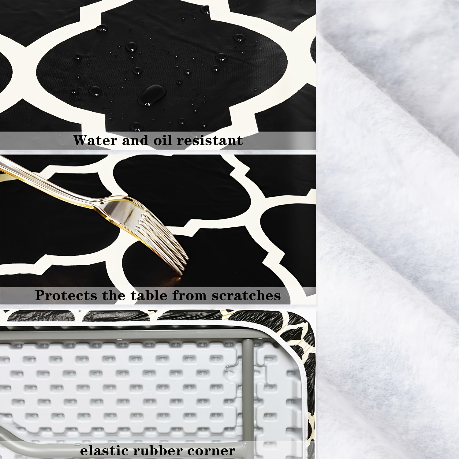 Elastic Outdoor Table Cover Waterproof PVC Cloth