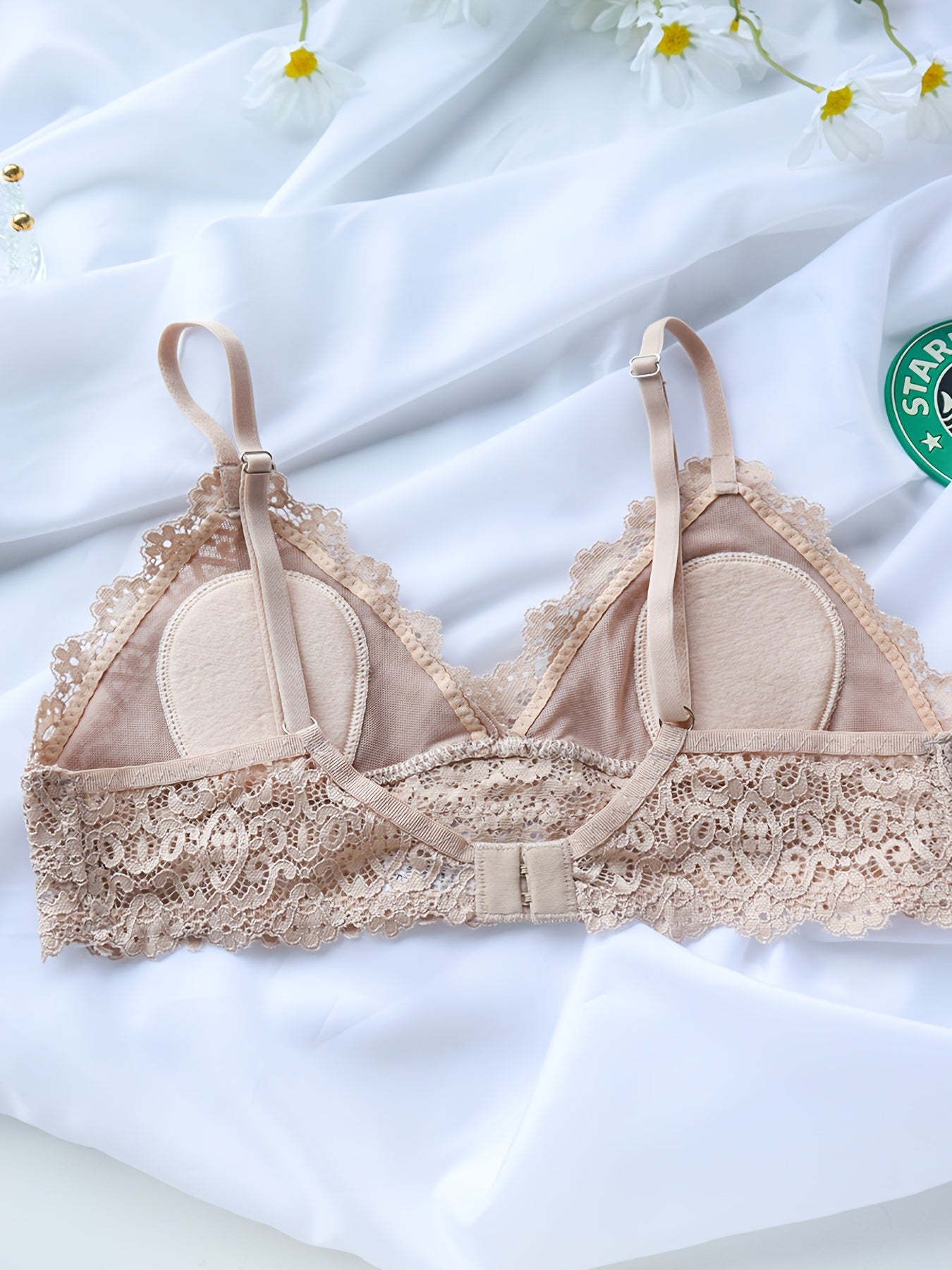 Scallop Trim Lace Bra Wireless Comfort