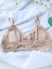 Scallop Trim Lace Bra Wireless Comfort