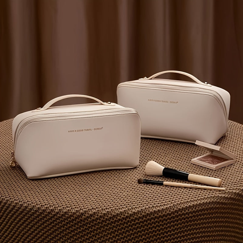 Minimalist Zipper Makeup Bag Solid Cosmetic Bag