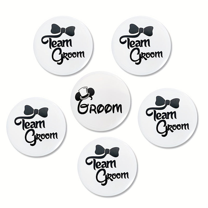 7pcs Dream Groom Badges for Bridesman & Hen Parties