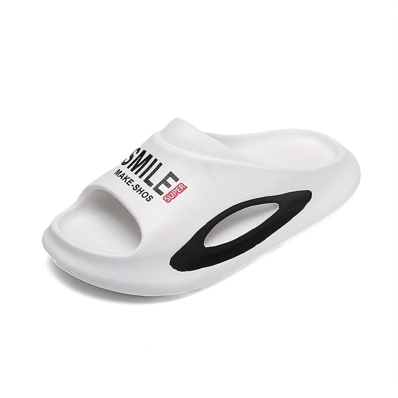 Men's 'SMILE' Non Slip Platform Slides Soft Sole Cloud Slides