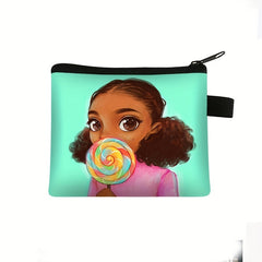 Cartoon Girl Pattern Kids Coin Purse