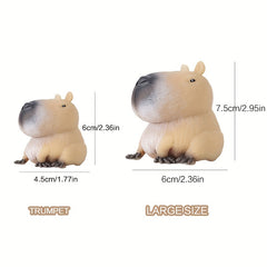 Realistic Capybara Squeeze Toy Light Brown Plastic