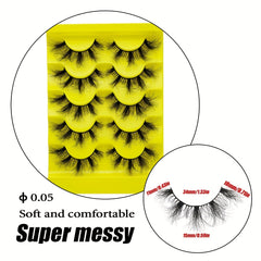 5 Pairs Messy Slender Fibers Fluffy False Eyelashes