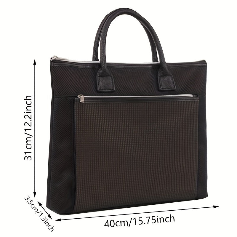 Business Document Bag A4 Office Meeting Bag Data Portable Zipper Large Capacity