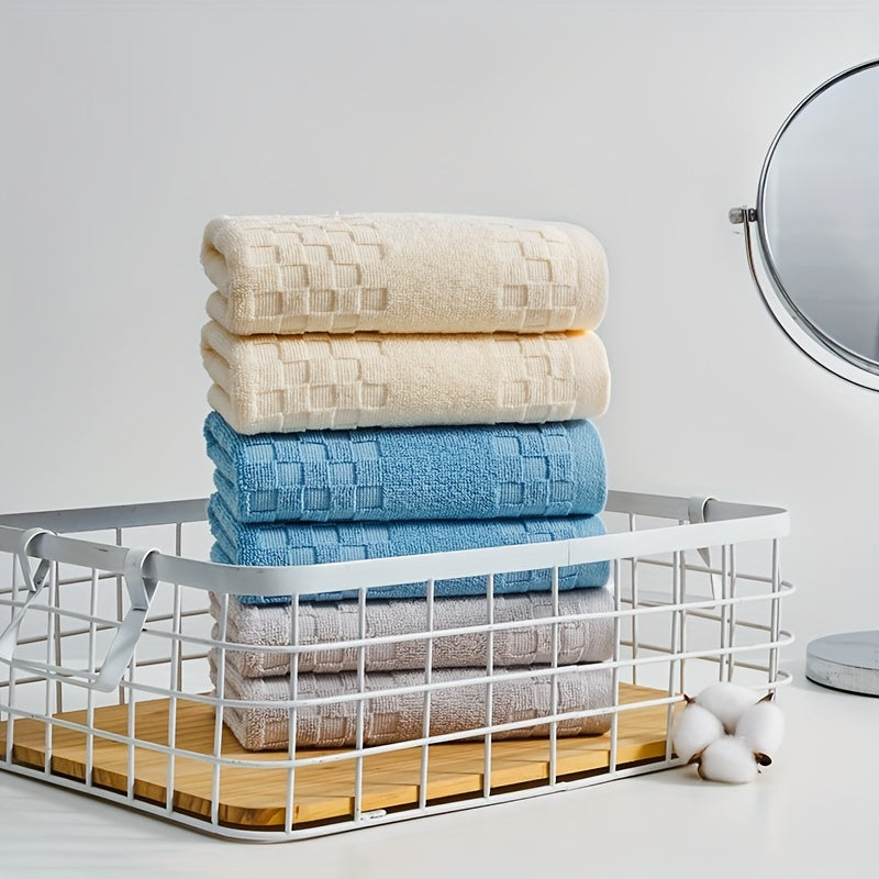 6pcs Fluffy Cotton Face Towel Absorbent Soft Bath Towel