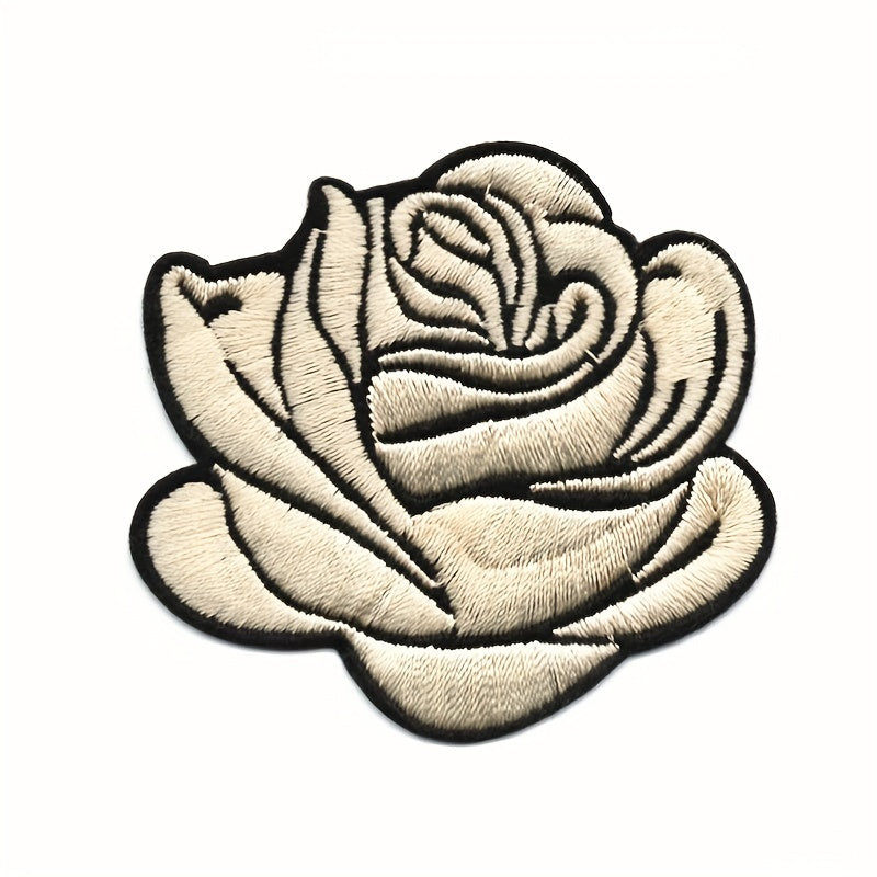 Embroidery Rose Clothing Accessories Flower Patch For Men