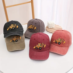 Kids Sunshade Excavator Baseball Cap for Outdoor Activities