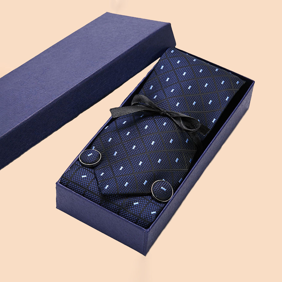 Men's Tie, Pocket Square, Cufflink Set - Stocking Stuffers
