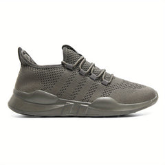 Men's Lightweight Knitted Running Shoes Breathable Sneakers One Size Bigger