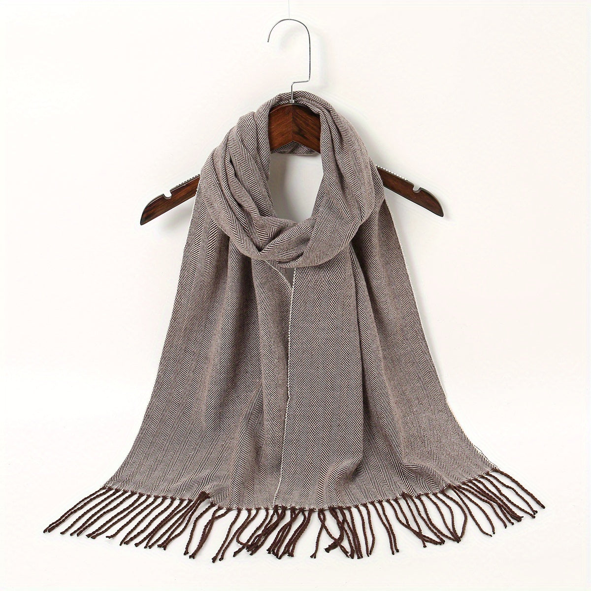 Geometric Plaid Scarf Windproof Headscarf Women