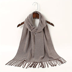 Geometric Plaid Scarf Windproof Headscarf Women